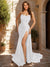 Sheath/Column Strapless Sleeveless Prom Dresses with Split Side