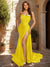 Sheath/Column Strapless Sleeveless Prom Dresses with Split Side