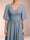 A-Line/Princess V-Neck Half Sleeves Mother of the Bride Dresses with Applique