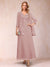 A-Line/Princess V-Neck 3/4 Sleeves 2 Pieces Mother of the Bride Dress with Sequins & Jacket