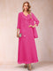 A-Line/Princess V-Neck 3/4 Sleeves 2 Pieces Mother of the Bride Dress with Sequins & Jacket