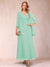 A-Line/Princess V-Neck 3/4 Sleeves 2 Pieces Mother of the Bride Dress with Sequins & Jacket