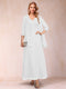 A-Line/Princess V-Neck 3/4 Sleeves 2 Pieces Mother of the Bride Dress with Sequins & Jacket