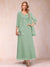 A-Line/Princess V-Neck 3/4 Sleeves 2 Pieces Mother of the Bride Dress with Sequins & Jacket