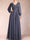 A-Line/Princess V-Neck Long Sleeves Mother of the Bride Dresses with Applique