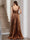 A-Line/Princess Plunging V-Neck Sleeveless Prom Dresses with Ruched