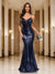 Trumpet/Mermaid Cold Shoulder Sleeveless Prom Dresses with Beading
