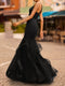 Trumpet/Mermaid V-Neck Sleeveless Tiered Prom Dresses