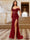 Trumpet/Mermaid Off the Shoulder Short Sleeves Prom Dresses with Sequins