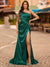 Sheath/Column One-Shoulder Asymmetrical Prom Dresses with Split Side