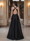 A-Line/Princess V-Neck Sleeveless Prom Dresses with Ruffles