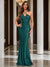Trumpet/Mermaid Halter Sleeveless Ruched Prom Dresses