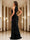 Trumpet/Mermaid Halter Sleeveless Prom Dresses with Split Side
