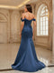 Trumpet/Mermaid Off-the-Shoulder Short Sleeves Ruched Prom Dresses