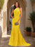 Trumpet/Mermaid Halter Sleeveless Applique Prom Dresses