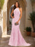 Trumpet/Mermaid Halter Sleeveless Applique Prom Dresses