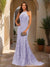 Trumpet/Mermaid Halter Sleeveless Applique Prom Dresses