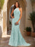 Trumpet/Mermaid Halter Sleeveless Applique Prom Dresses