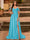 A-Line/Princess Cold Shoulder Short Sleeves Rhinestone Prom Dresses