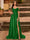 A-Line/Princess Cold Shoulder Short Sleeves Rhinestone Prom Dresses