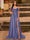 A-Line/Princess Cold Shoulder Short Sleeves Rhinestone Prom Dresses