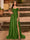 A-Line/Princess Cold Shoulder Short Sleeves Rhinestone Prom Dresses
