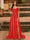 A-Line/Princess Cold Shoulder Short Sleeves Rhinestone Prom Dresses