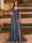 A-Line/Princess Cold Shoulder Short Sleeves Rhinestone Prom Dresses