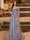 A-Line/Princess Cold Shoulder Short Sleeves Rhinestone Prom Dresses