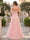 Ball Gown Off-the-Shoulder Short Sleeves Applique Prom Dresses
