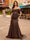 Trumpet/Mermaid Off-the-Shoulder Short Sleeves Sequins Prom Dresses