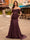 Trumpet/Mermaid Off-the-Shoulder Short Sleeves Sequins Prom Dresses