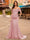 Trumpet/Mermaid Off-the-Shoulder Short Sleeves Sequins Prom Dresses
