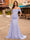 Trumpet/Mermaid Off-the-Shoulder Short Sleeves Sequins Prom Dresses