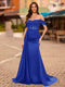 Trumpet/Mermaid Off-the-Shoulder Short Sleeves Sequins Prom Dresses