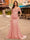 Trumpet/Mermaid Off-the-Shoulder Short Sleeves Sequins Prom Dresses