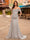 Trumpet/Mermaid Off-the-Shoulder Short Sleeves Sequins Prom Dresses