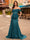 Trumpet/Mermaid Off-the-Shoulder Short Sleeves Sequins Prom Dresses