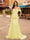 Trumpet/Mermaid Off-the-Shoulder Short Sleeves Sequins Prom Dresses