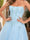 Ball Gown Strapless Sleeveless Applique Prom Dresses
