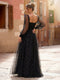 Ball Gown Sweetheart Long Sleeves Pleats Prom Dresses
