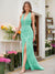 Trumpet/Mermaid Halter Sleeveless Beading Prom Dresses