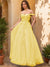 Ball Gown Off the Shoulder Short Sleeves Applique Prom Dresses