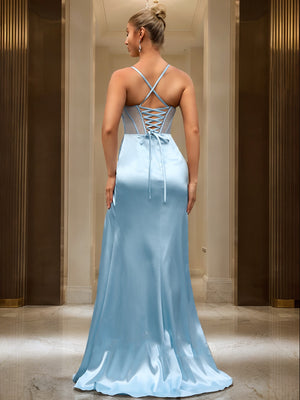 Trumpet/Mermaid Sweetheart Sleeveless Ruched Prom Dresses