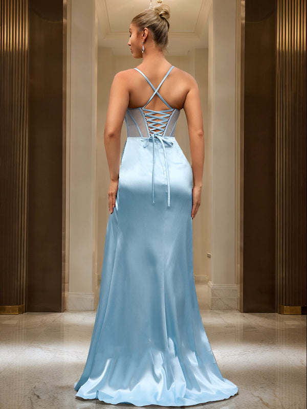 Trumpet/Mermaid Sweetheart Sleeveless Ruched Prom Dresses