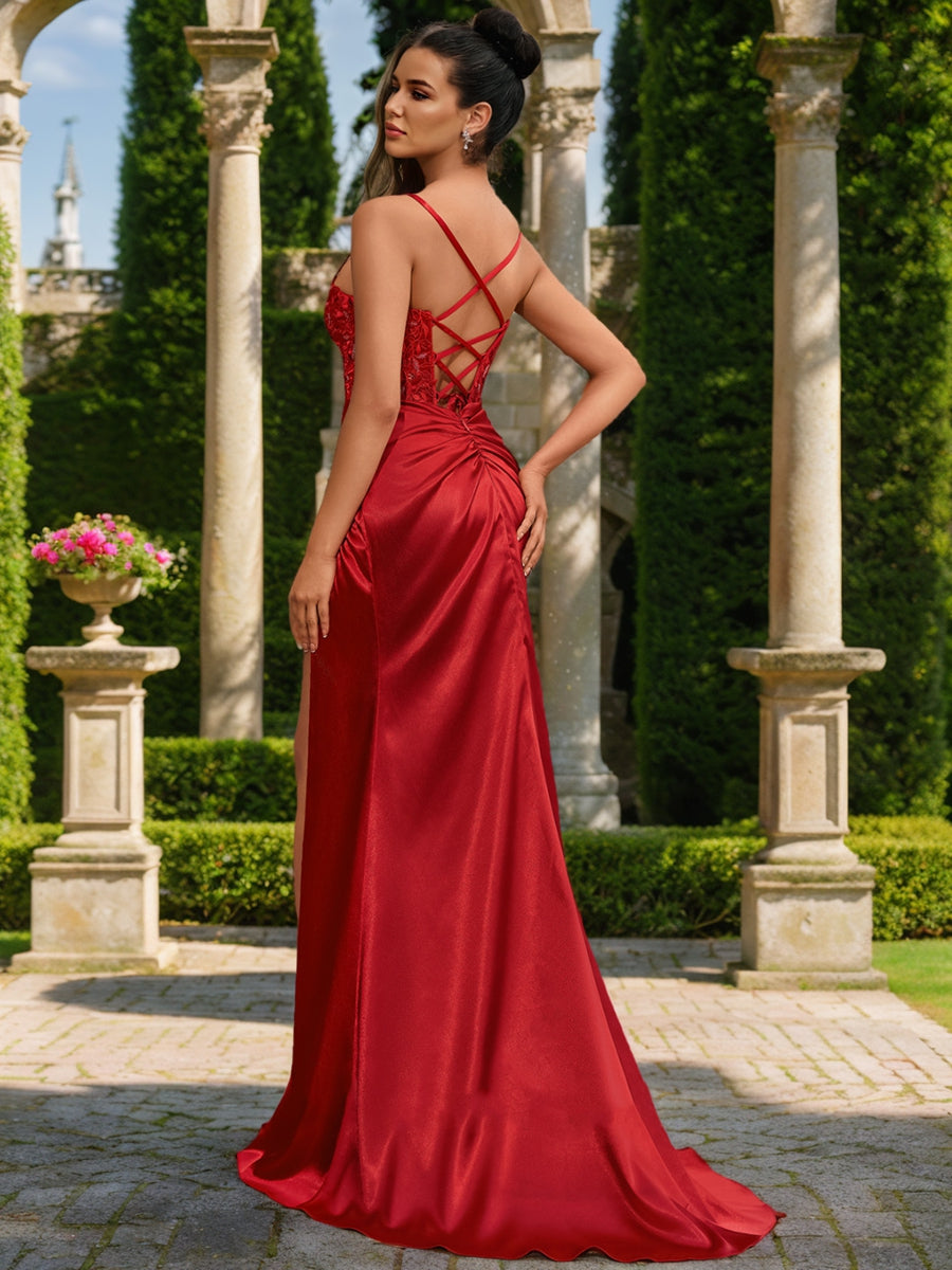 Trumpet/Mermaid Sweetheart Sleeveless Split Side Prom Dresses
