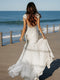 Trumpet/Mermaid V-Neck Sleeveless Appliques Wedding Dresses