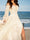 A-Line/Princess Off-the-Shoulder Long Sleeves Split Side Wedding Dresses
