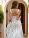 A-Line/Princess V-Neck Sleeveless Appliques Wedding Dresses