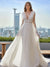 A-Line/Princess Plunging V-Neck Long Sleeves Lace Wedding Dresses